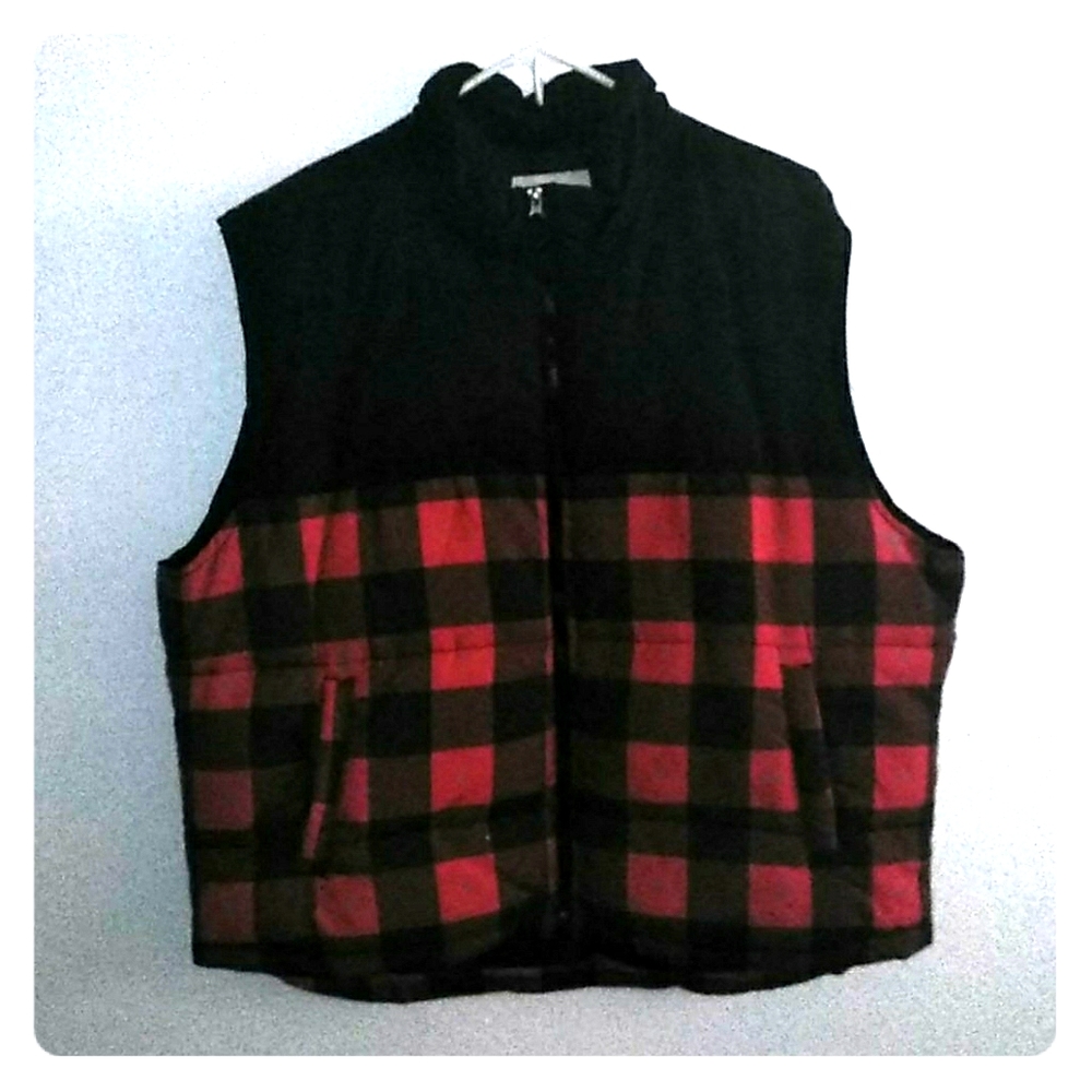 Flannel Zipper Vest